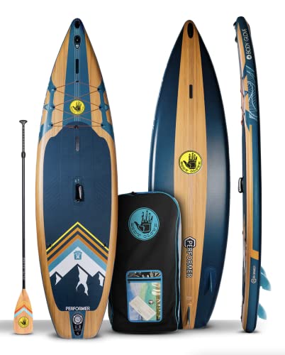 Body Glove Performer 11 ISUP Package - Paddle Board, Paddle, Storage Backpack, Electric and Hand Pumps, Coil Leash Included