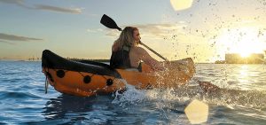 divtek inflatable fishing kayak